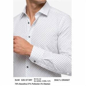 Koszula męska slim z długim rękawem M-2XL