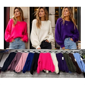 Sweter damski okrągły