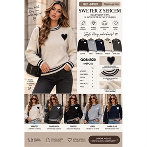 Sweter damski okrągły
