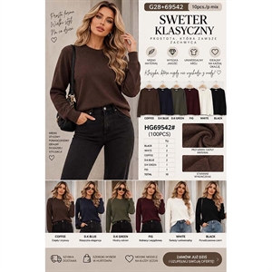 Sweter damski okrągły