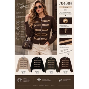 Sweter damski rozpinany na zamek