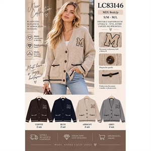 Sweter damski zapinany na guziki  S/M-M/L