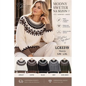 Sweter damski okrągły  S/M-L/XL
