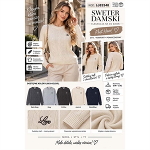Sweter damski okrągły  S/M-L/XL