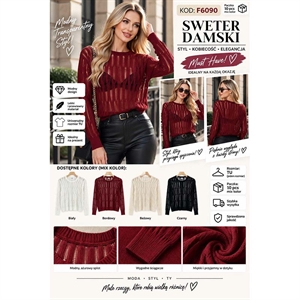 Sweter damski okrągły