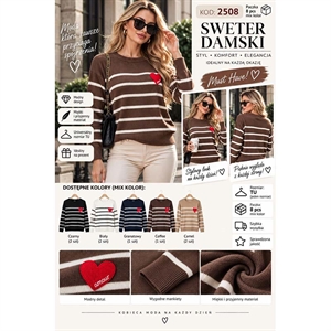 Sweter damski okrągły