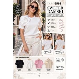 Sweter damski z krótkim rękawem