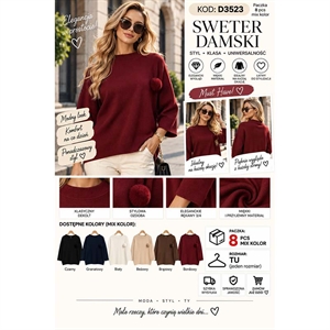 Sweter damski okrągły