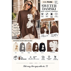 Sweter damski okrągły