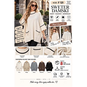Sweter damski z półgolfem