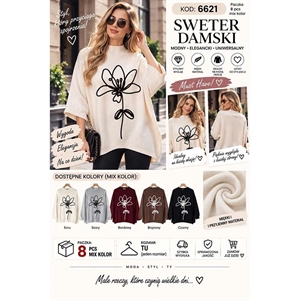 Sweter damski z półgolfem