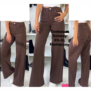 Jeansy szerokie nogawki  XS-XL