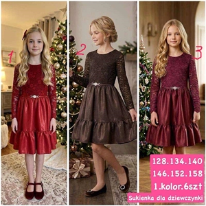 Sukienka dziewczęca  128-158cm