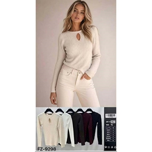Sweter damski okrągły