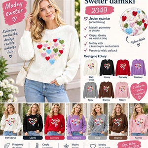 Sweter damski okrągły