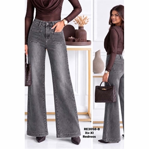 Jeansy szerokie nogawki  XS-XL