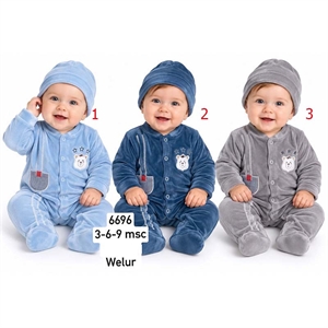 Komplet welurowy niemowlęcy produkt Turecki  3-9M