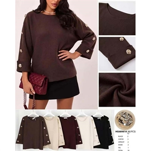 Sweter damski okrągły