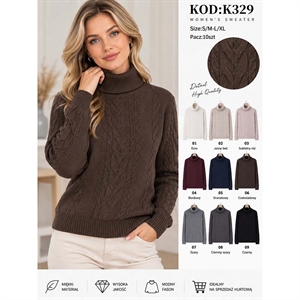 Sweter damski z golfem  S/M-L/XL