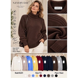 Sweter damski z golfem