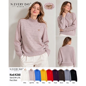Sweter damski z półgolfem  S/M-L/XL