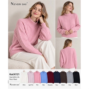 Sweter damski z półgolfem  S/M-L/XL