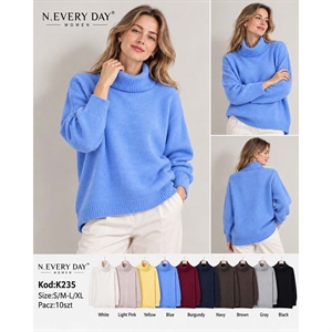 Sweter damski z golfem  S/M-L/XL