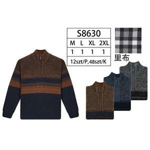 Sweter męski na pół suwak S-XL