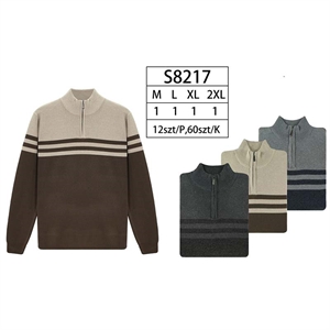 Sweter męski na pół suwak M-2XL