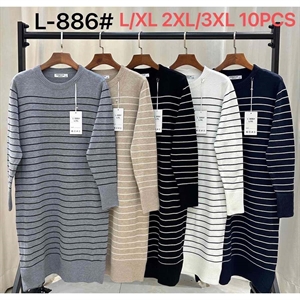 Okrągła sukienka sweterkowa damska  L/XL-2XL/3XL