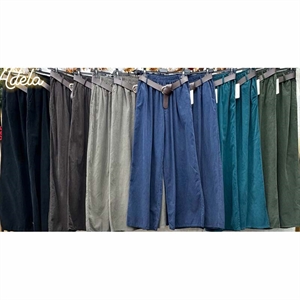 Spodnie szerokie nogawki damskie produkt Włoski