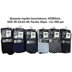 Skarpetki męskie bezuciskowe  39-42/43-46