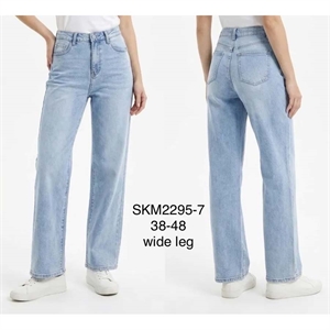 Jeansy szerokie nogawki  38-48