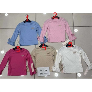 Bluzka dziewczęca prążek  4-14 lat