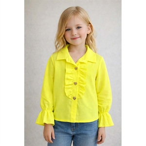 Koszula dziewczęca z długim rękawem  4-14 lat