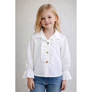 Koszula dziewczęca z długim rękawem  4-14 lat