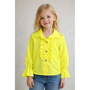 Koszula dziewczęca z długim rękawem  4-14 lat