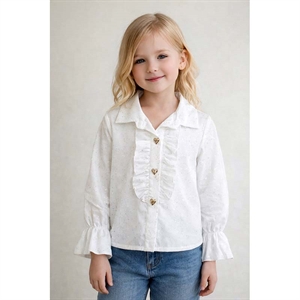 Koszula dziewczęca z długim rękawem  4-14 lat