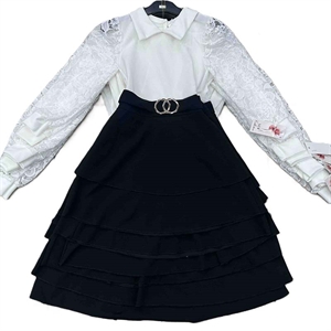 Sukienka dziewczęca z długim rękawem  6-16 lat