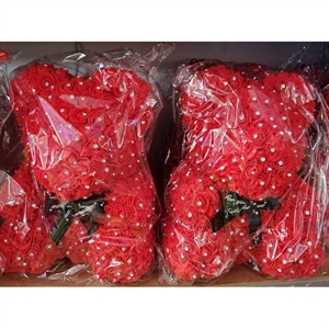 Prezent na walentynki - miś z różyczek 35cm