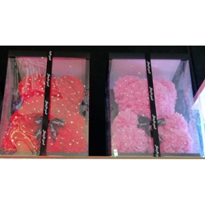 Prezent na walentynki - miś z różyczek 35cm