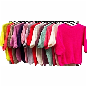 Sweter damski z krótkim rękawem