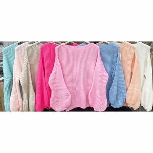 Sweter damski okrągły