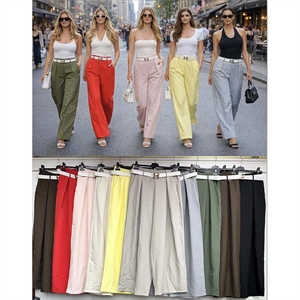 Spodnie szerokie nogawki damskie produkt Włoski