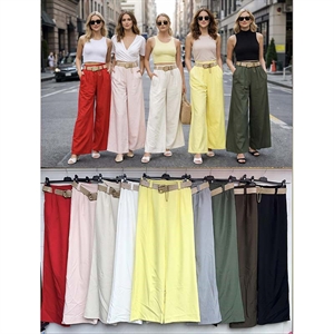 Spodnie szerokie nogawki damskie produkt Włoski