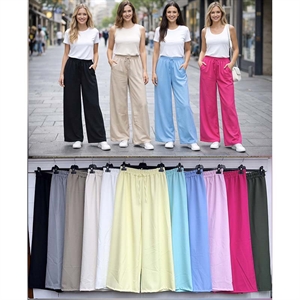 Spodnie szerokie nogawki damskie produkt Włoski