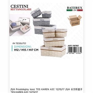 Zestaw prostokątnych koszyków