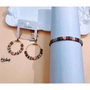 Komplet Kolczyki + Bransoletka