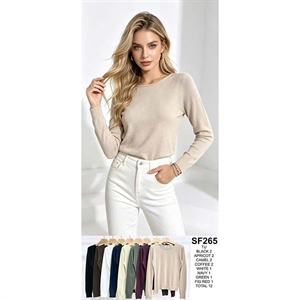 Sweter damski okrągły