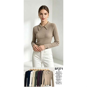 Sweter damski okrągły